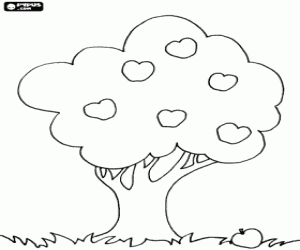 Colora Un albero con la frutta