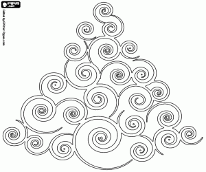 Colora Un albero di Natale di spirali