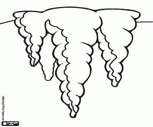 Colora Alcune stalattiti di una miniera