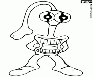 Colora Alieno con il naso come un proboscide