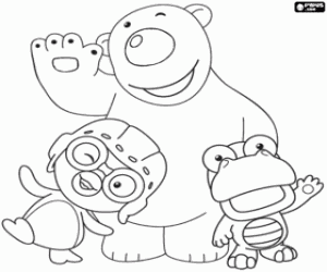 Colora Tre amici, Pororo, Poby e Crong