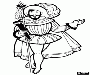 Colora Ammiraglio con telescopio e lancia