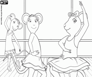 Colora Angelina Ballerina e le sue amiche