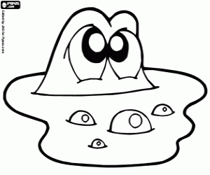 Colora Animale anfibio nell'acqua