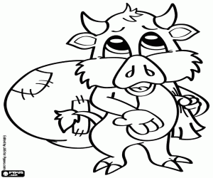 Colora Animale con un sacco, San Nicola