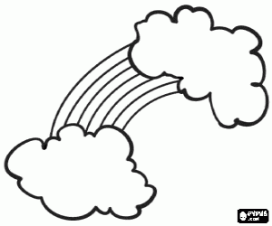 Colora Arcobaleno tra due nuvole