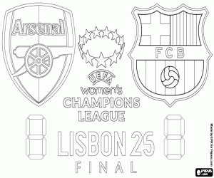 Colora Arsenal vs Barcellona, finale 2025