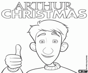 Colora Arthur Christmas e il segno ok