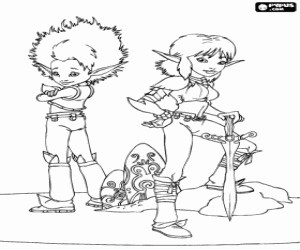 Colora Arthur e Selenia, dei Minimei