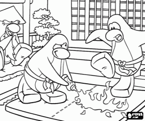 Colora Arti marziali di Club Penguin