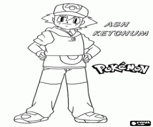 Colora Ash Ketchum, personaggio principale di Pokemon