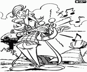 Colora Assurancetourix con la lira