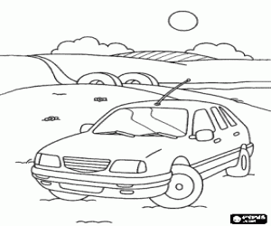 Colora Automobile nel paesaggio