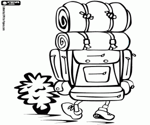 Colora Avventuriero con un grande zaino