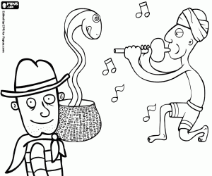 Colora Avventuriero e un incantatore di serpenti