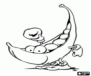 Colora Un baccello di piselli