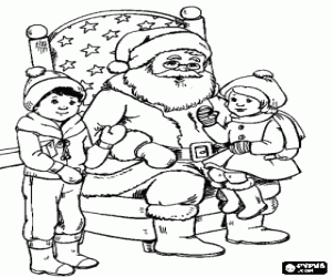 Colora Bambini parlando con Babbo Natale