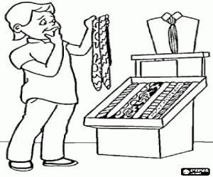 Colora Il bambino e la cravatta per papà