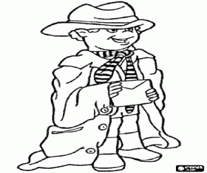 Colora Bambino con i vestiti di suo padre