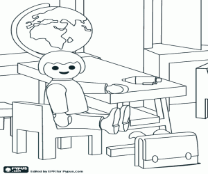 Colora Un bambino nella scuola Playmobil