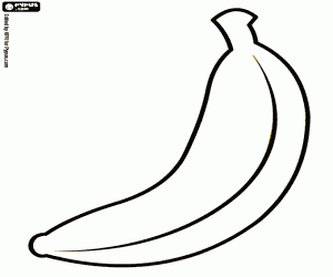 Colora Una banana, un frutto commestibile