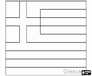 Colora Bandeira da Grécia