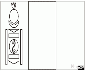 Colora Bandera della Mongolia