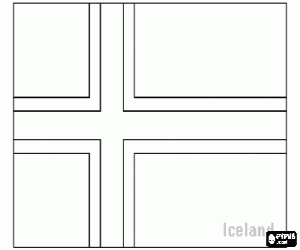 Colora Bandiera dell'Islanda