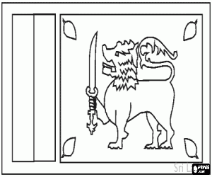 Colora Bandiera dello Sri Lanka