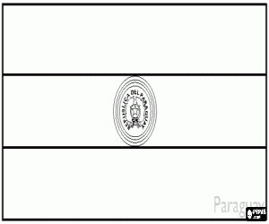 Colora Bandiera di Paraguay o Paraguai 