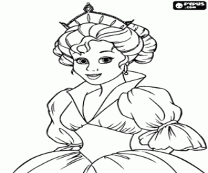 Colora Bella principessa con la sua corona