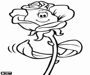 Colora Bella rosa con spine