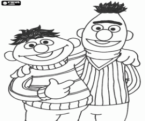 Colora Bert ed Ernie, due grandi amici