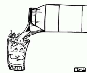 Colora Un bicchiere e un tetrabrik