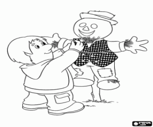 Colora Bill Thompson e uno spaventapasseri