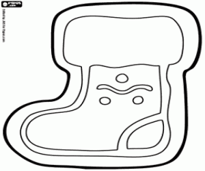 Colora Biscotto de stivale di Babbo Natale