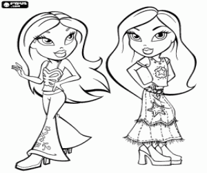 Colora Bratz ragazze, stile hippy per l'estate