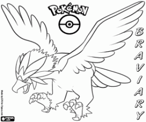 Colora Braviary, un'aquila di Pokemon