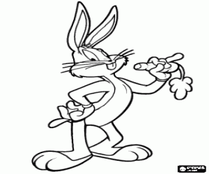 Colora Bugs Bunny, coniglio di Looney Tunes
