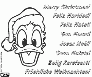 Colora Buon Natale con Donald Duck