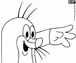 Colora Buon saluto della piccola talpa Krtek