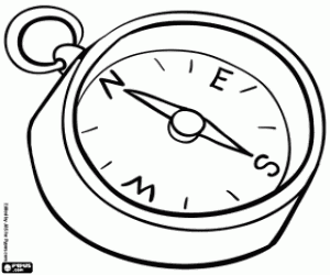 Colora Una bussola indica il nord