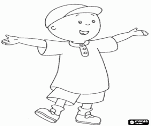Colora Caillou con il berretto da baseball