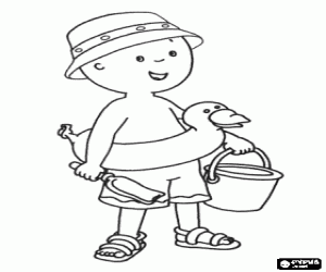 Colora Caillou, un giorno di spiaggia