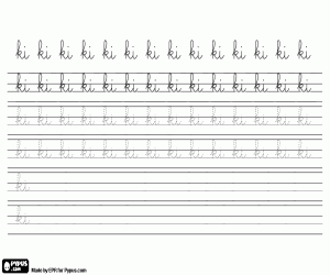 Colora Calligrafia con le lettere KI