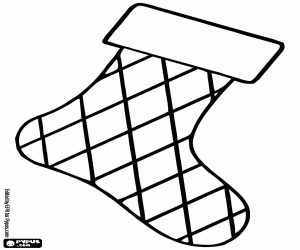 Colora Calzino di rombi per Natale