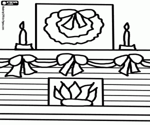 Colora Camino con ghirlande di Natale