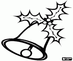 Colora Campana di Natale decorata con agrifoglio