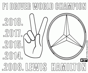 Colora Campione di F1 2018, Lewis Hamilton