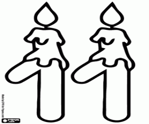 Colora Due candele e numero undici